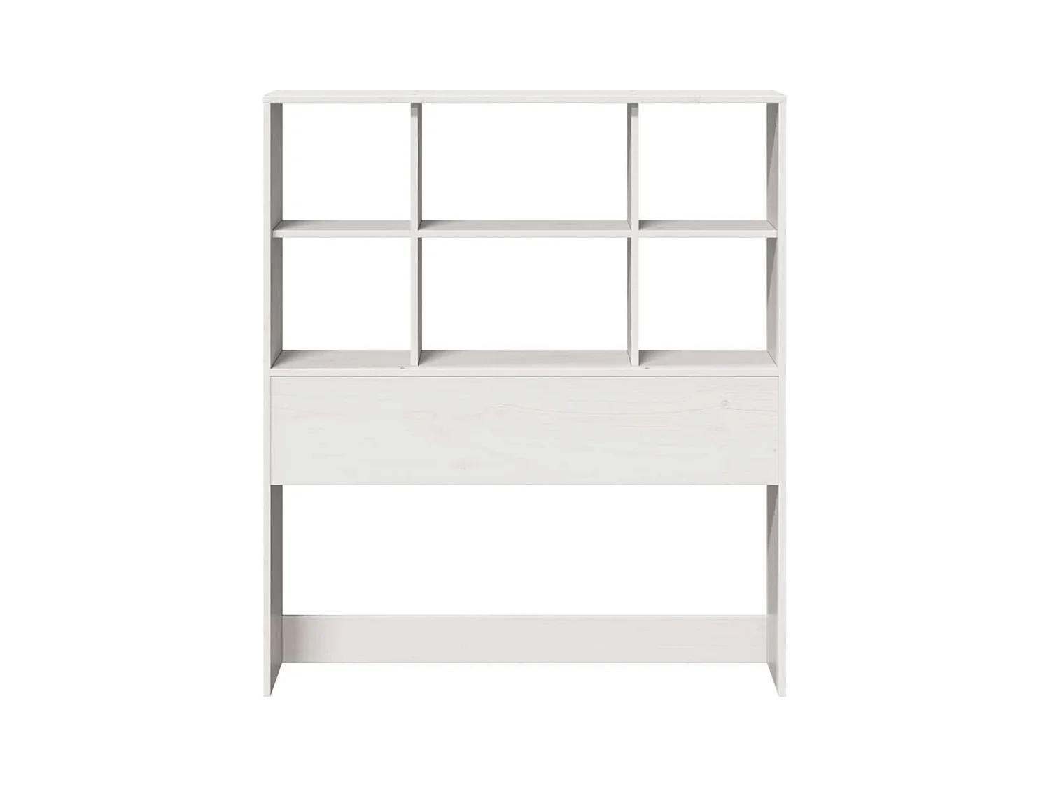 Cabecero de Cama | Cabezal de cama | Mueble de cabecero almacenaje madera maciza pino blanco 90 cm