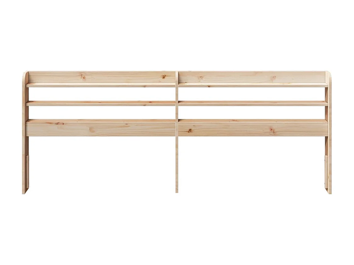 Cabecero de Cama | Cabezal de cama | Mueble de cabecero con estantes madera maciza de pino 200 cm