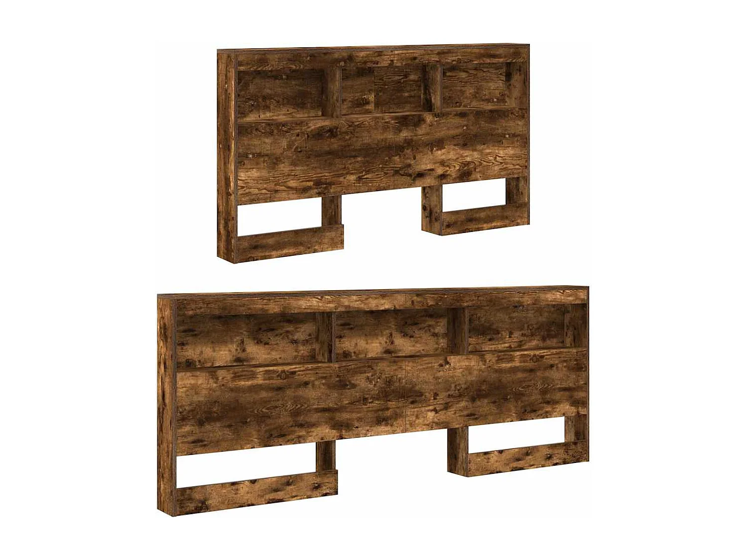 Tête de Lit de rangement | Panneau de tête pour lit Chêne fumé 160 cm Bois d'ingénierie