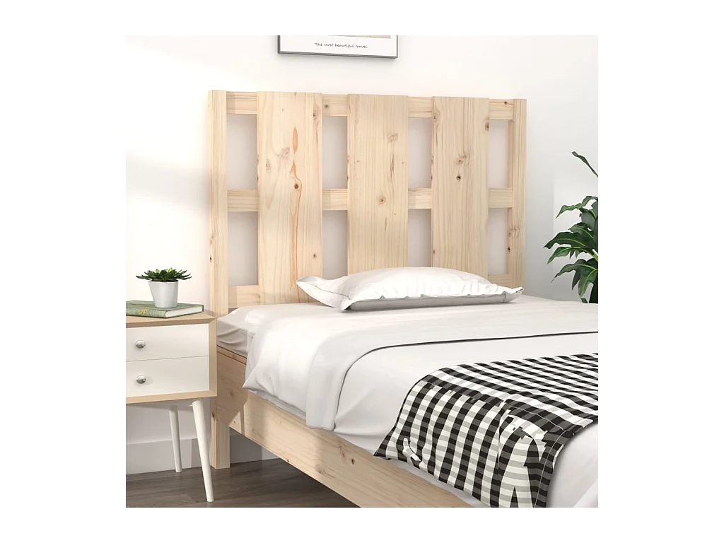 Cabecero de Cama | Cabezal de cama | Mueble de cabecero madera maciza de pino 105,5x4x100 cm