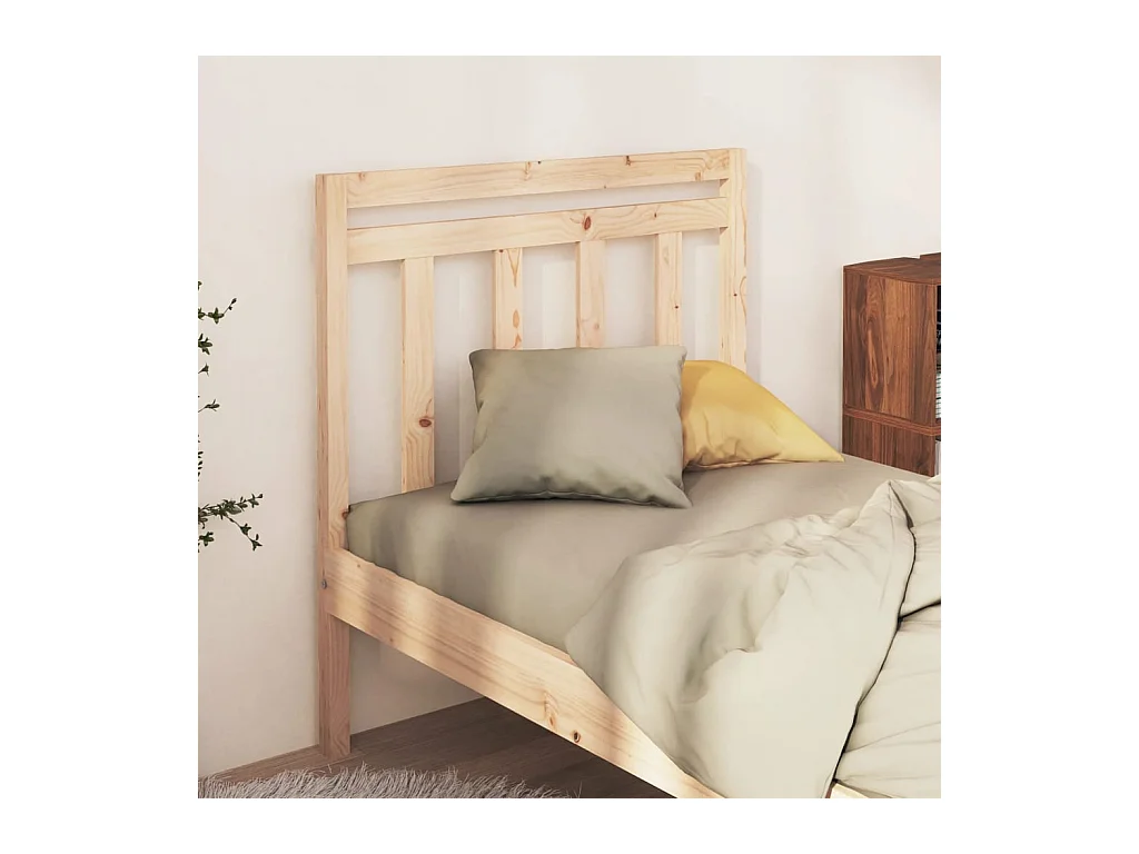 Cabecero de Cama | Cabezal de cama | Mueble de cabecero madera maciza de pino 106x4x100 cm