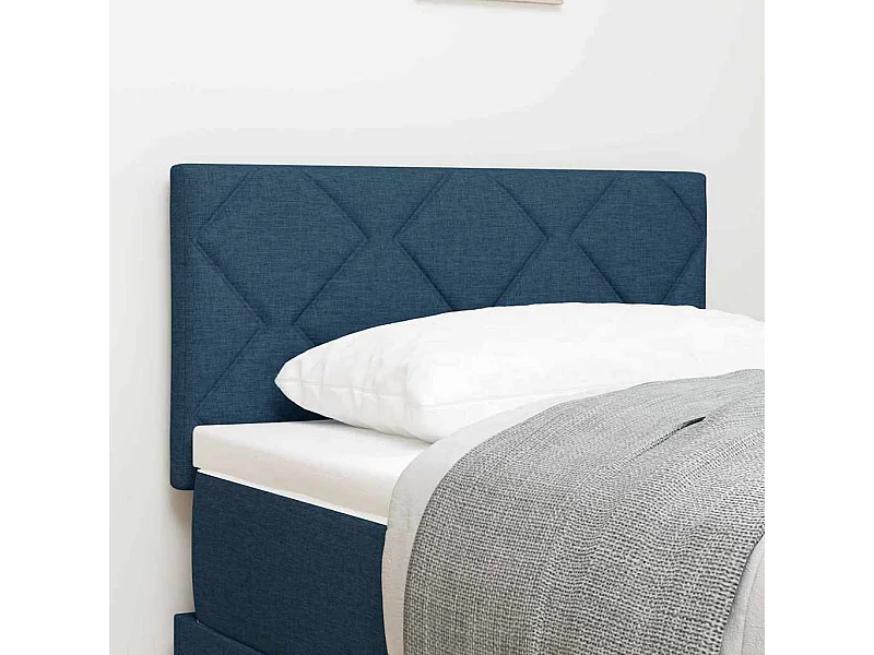 Tête de Lit | Panneau de tête pour lit Moderne en Tissu Geometric Manuel Bleu 80 cm tissu