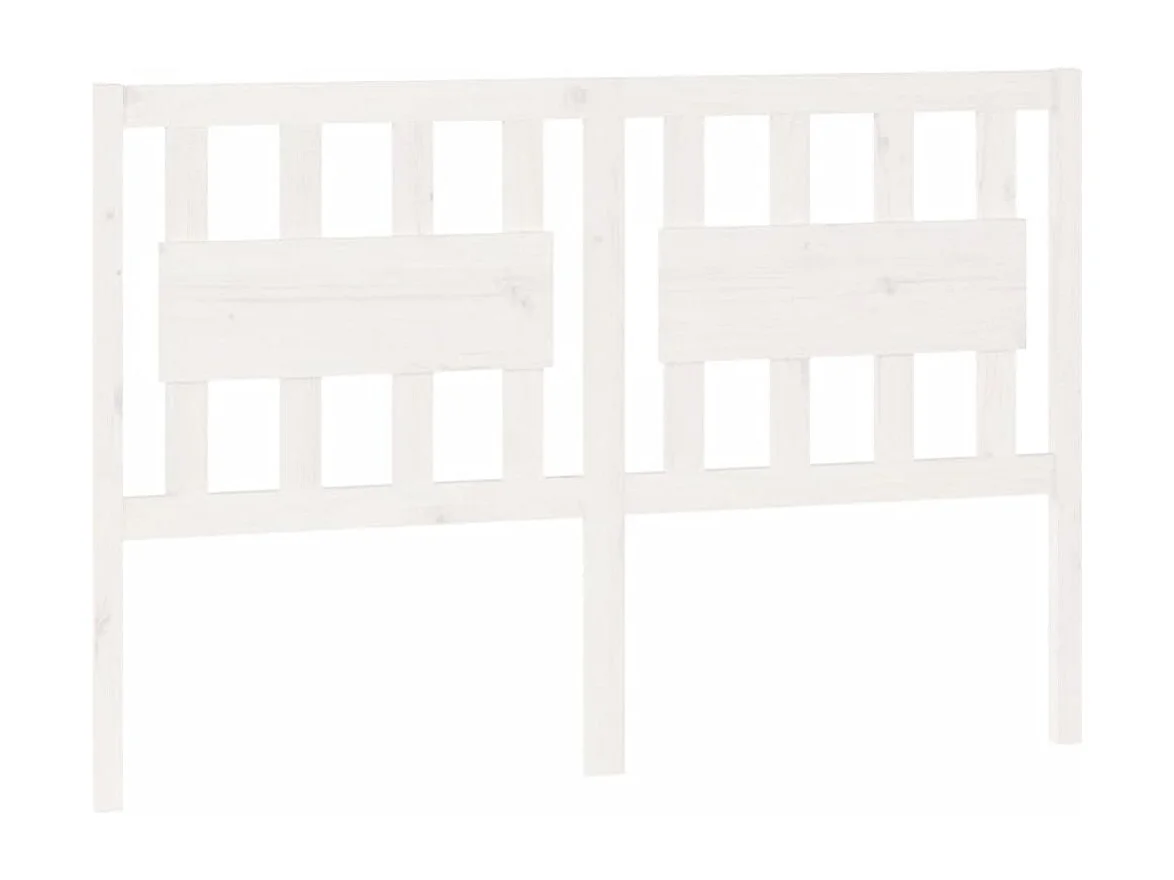 Tête de Lit | Panneau de tête pour lit Moderne Blanc 145,5x4x100 cm Bois massif de pin