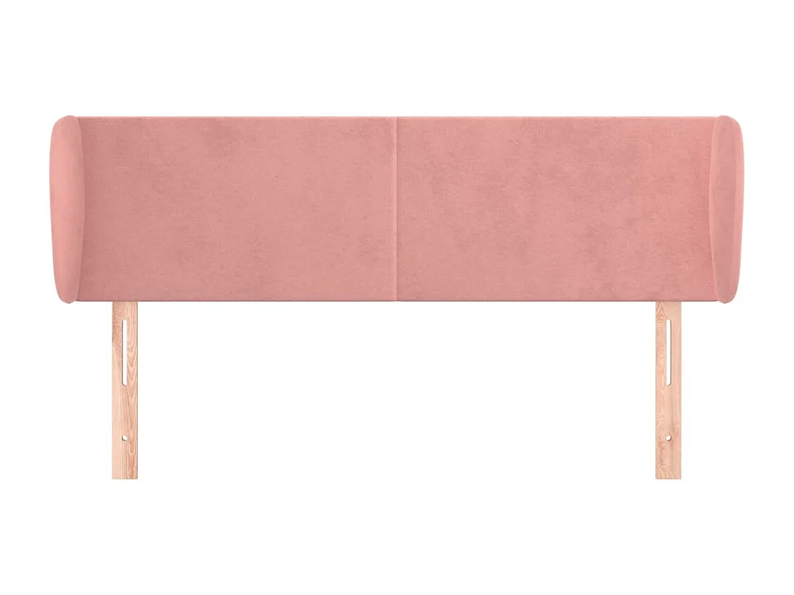 Tête de Lit | Panneau de tête pour lit Moderne avec oreilles Rose 147x23x78/88 cm Velours