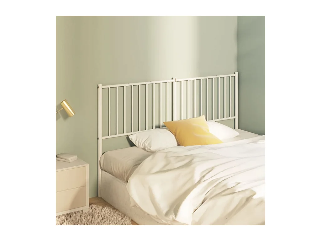 Tête de Lit | Panneau de tête pour lit Moderne métal blanc 160 cm