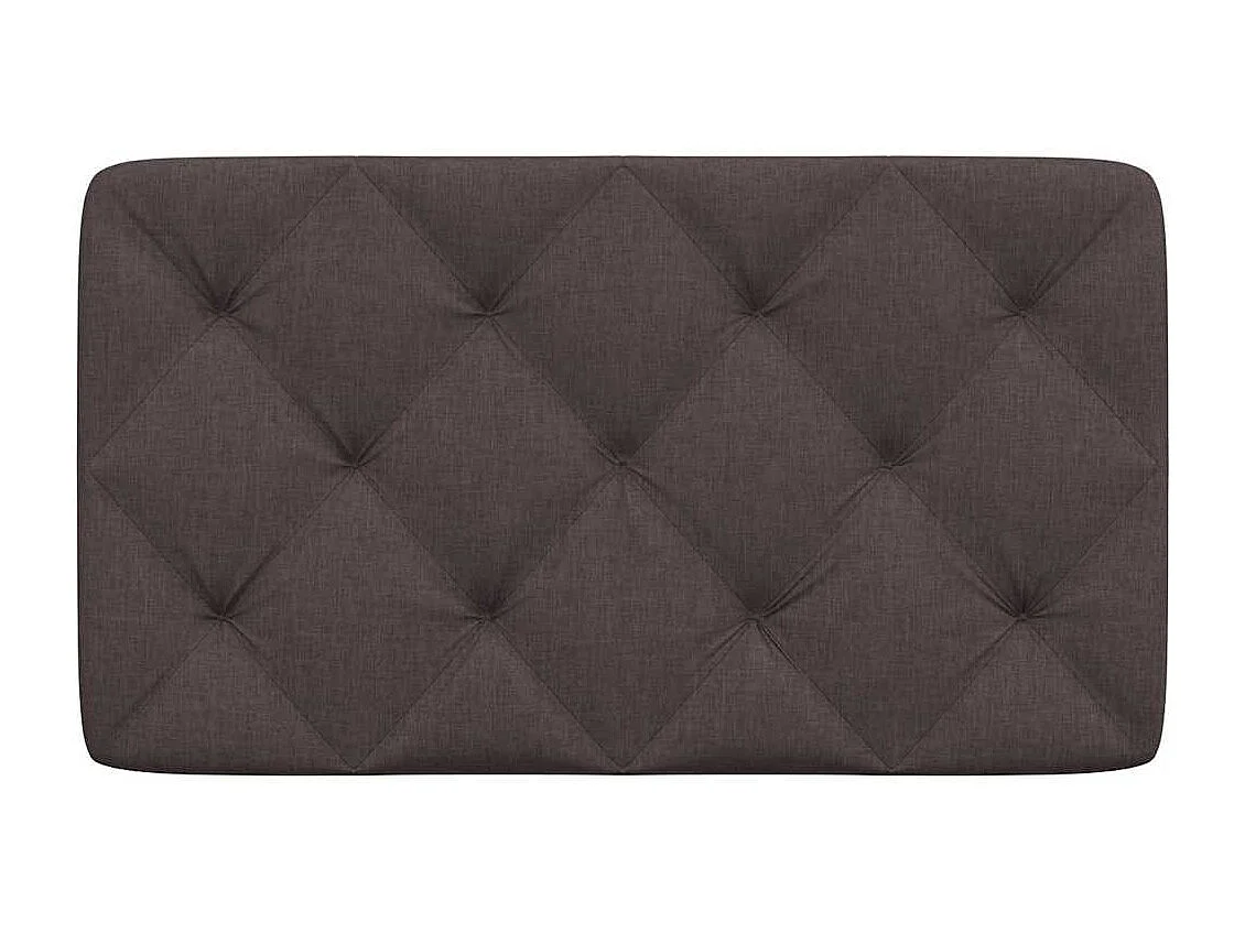 Cabecero de Cama | Cabezal de cama | Mueble de cabecero acolchado tela marrón oscuro 90 cm