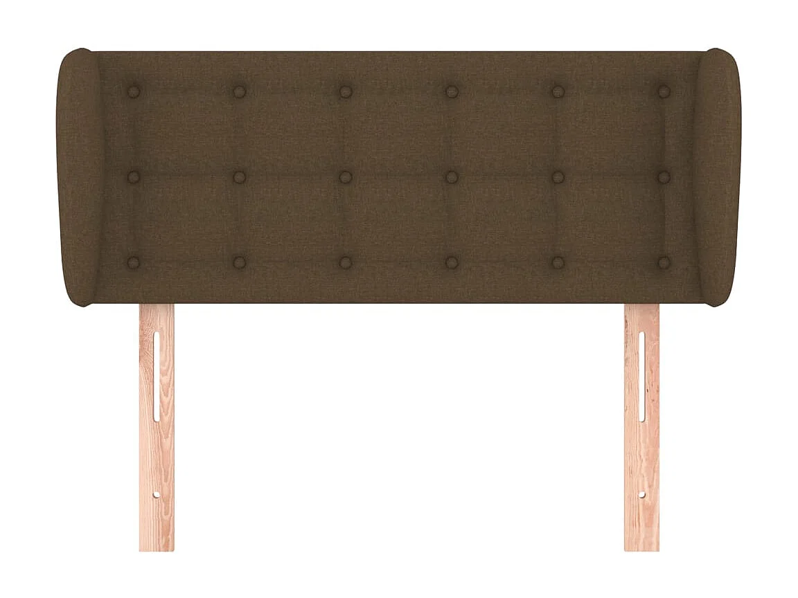 Mueble cabecero | Cabezal de cama | Cabecero de tela gris oscuro 93x23x78/88 cm