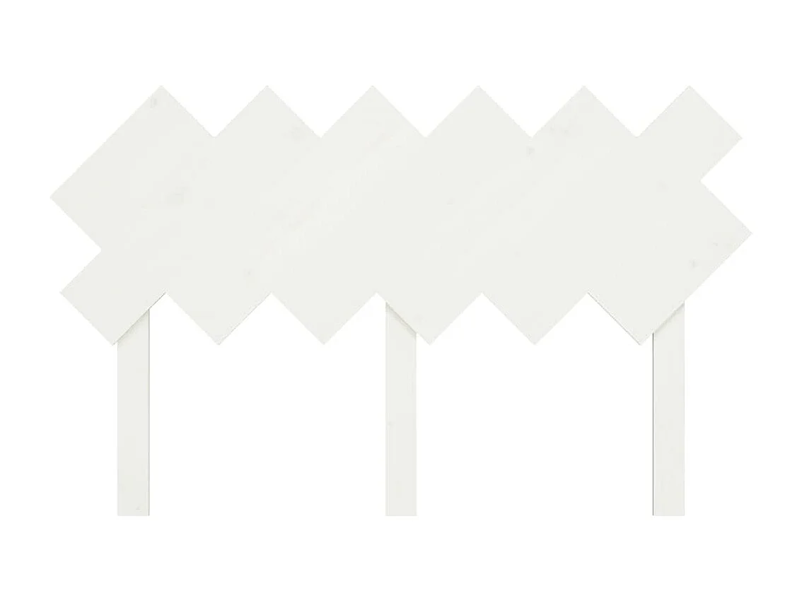 Tête de Lit | Panneau de tête pour lit Moderne Blanc 132x3x81 cm Bois massif de pin