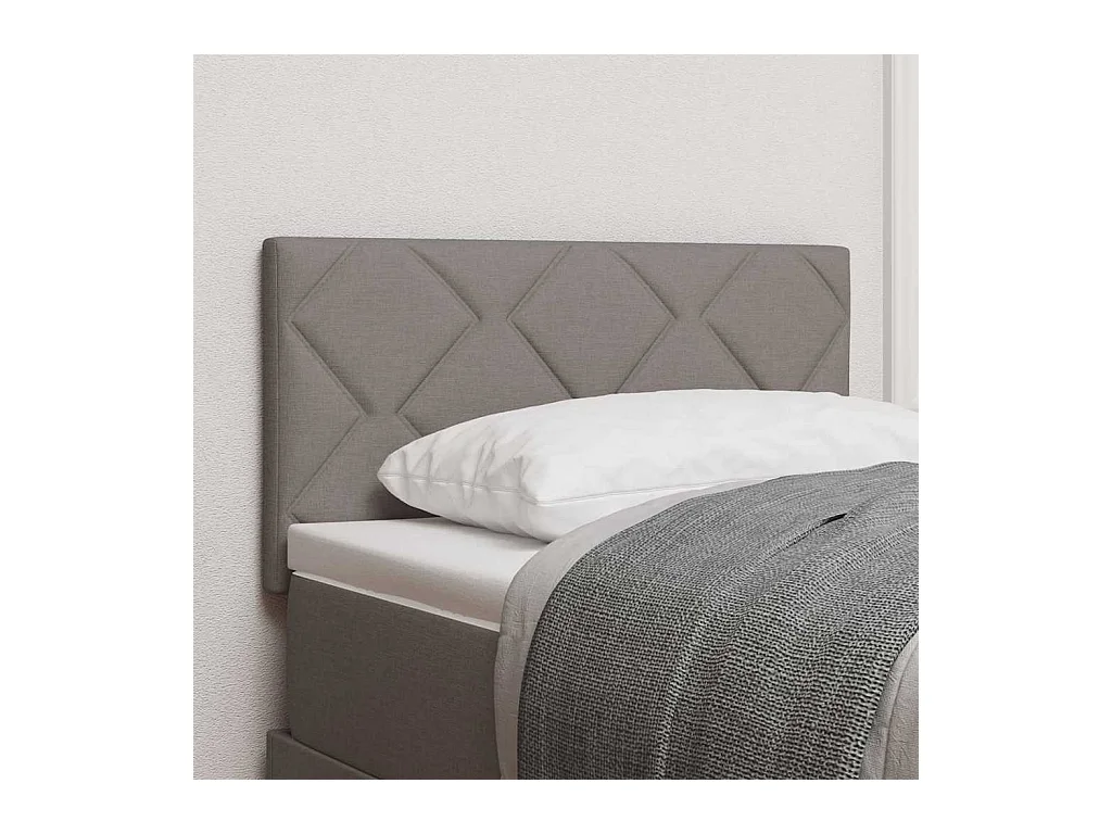 Mueble cabecero | Cabezal de cama | Cabecero de Tela Geométrico con cabecera Taupé 80 cm tela