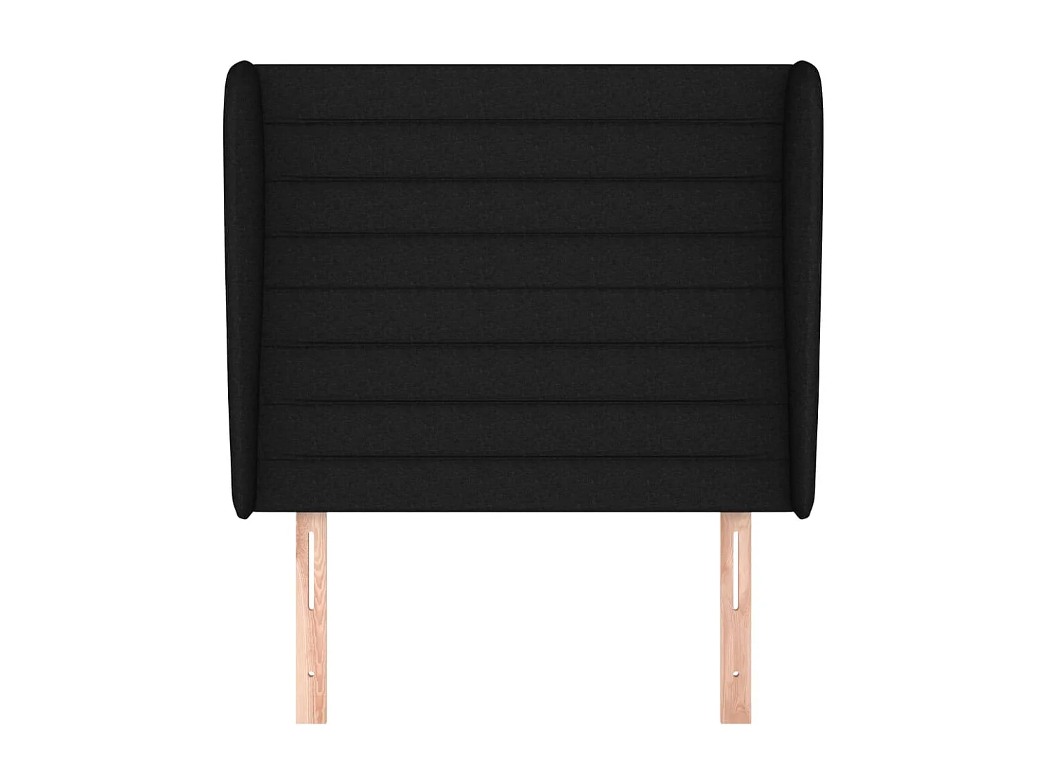 Hoofdbord | Hoofdeinde met randen 103x23x118/128 cm stof zwart