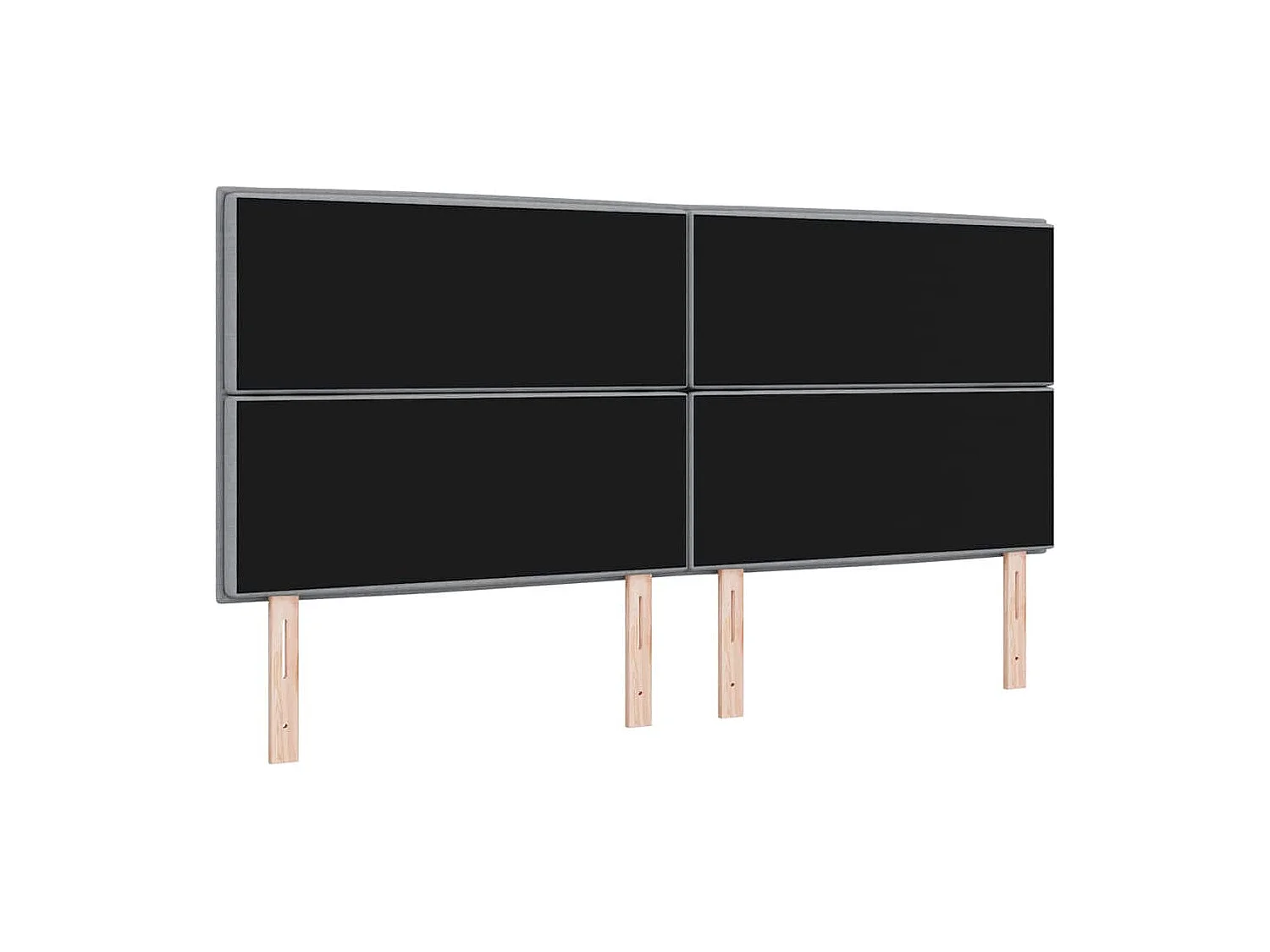 Tête de Lit | Panneau de tête pour lit Moderne Hauteur réglable Manuel Gris clair 200 cm tissu