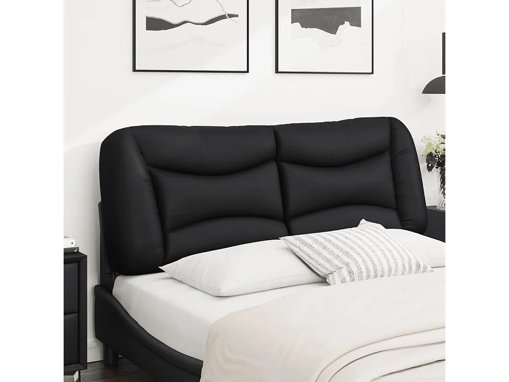 Tête de lit | Coussin de tête de lit | Tête de lit décoratif noir 120 cm similicuir