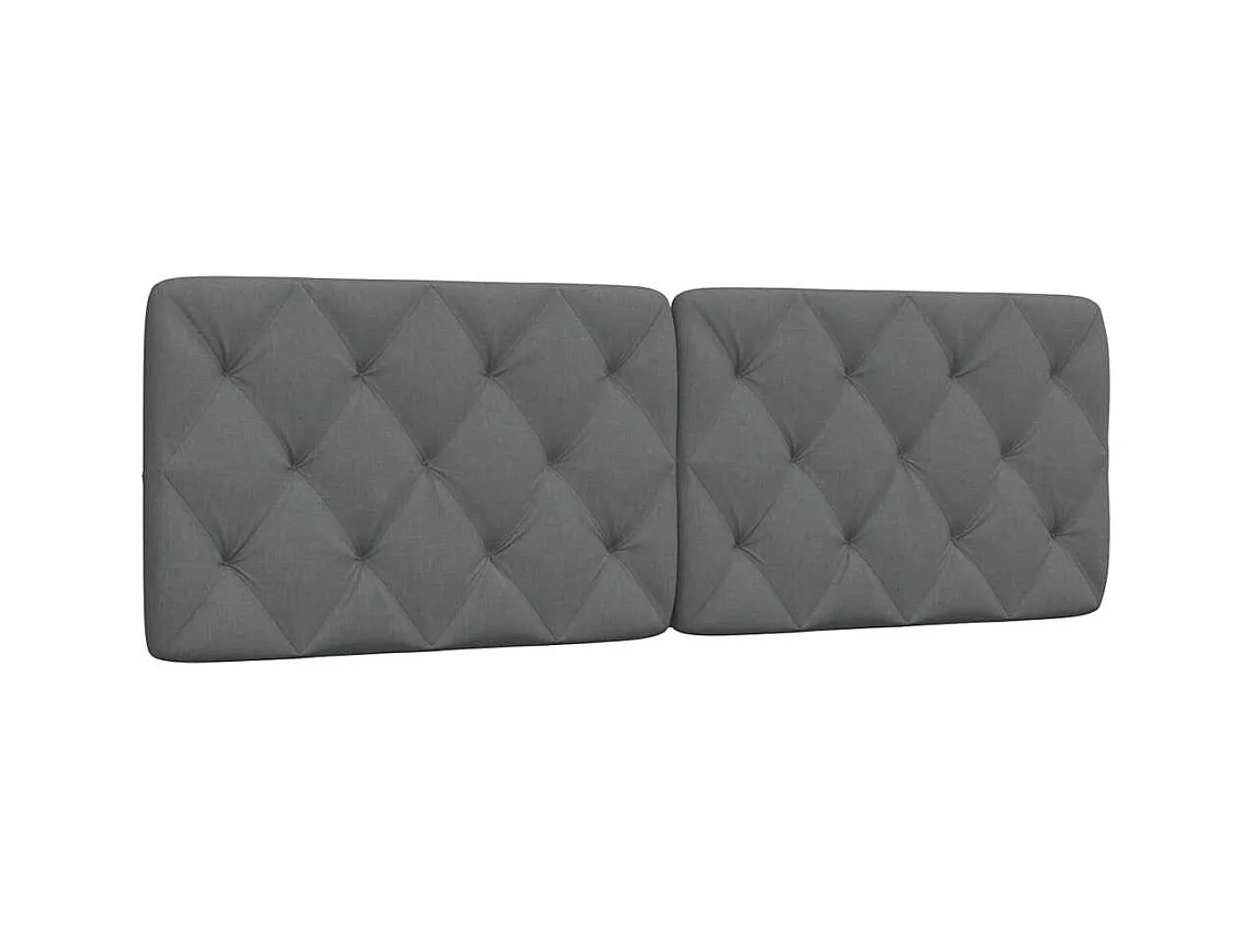 Cabecero de Cama | Cabezal de cama | Mueble de cabecero acolchado tela gris oscuro 160 cm