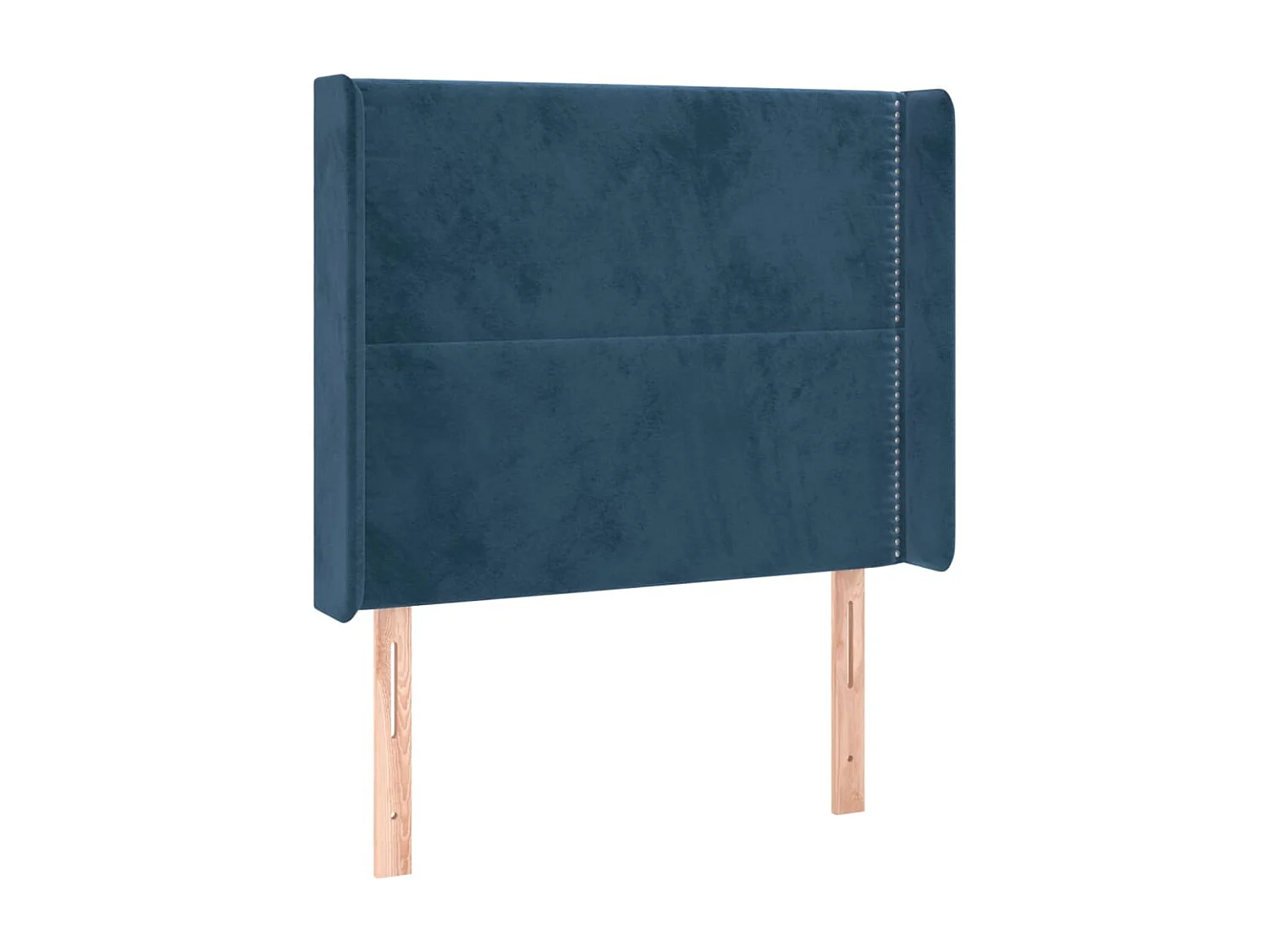 Tête de Lit | Panneau de tête pour lit Moderne à LED Bleu foncé 103x16x118/128 cm Velours
