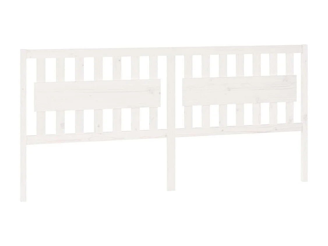 Hoofdbord | Hoofdeinde 205,5x4x100 cm massief grenenhout wit