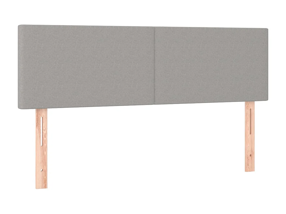 Hoofdbord | Hoofdeinde LED 144x5x78/88 cm stof lichtgrijs