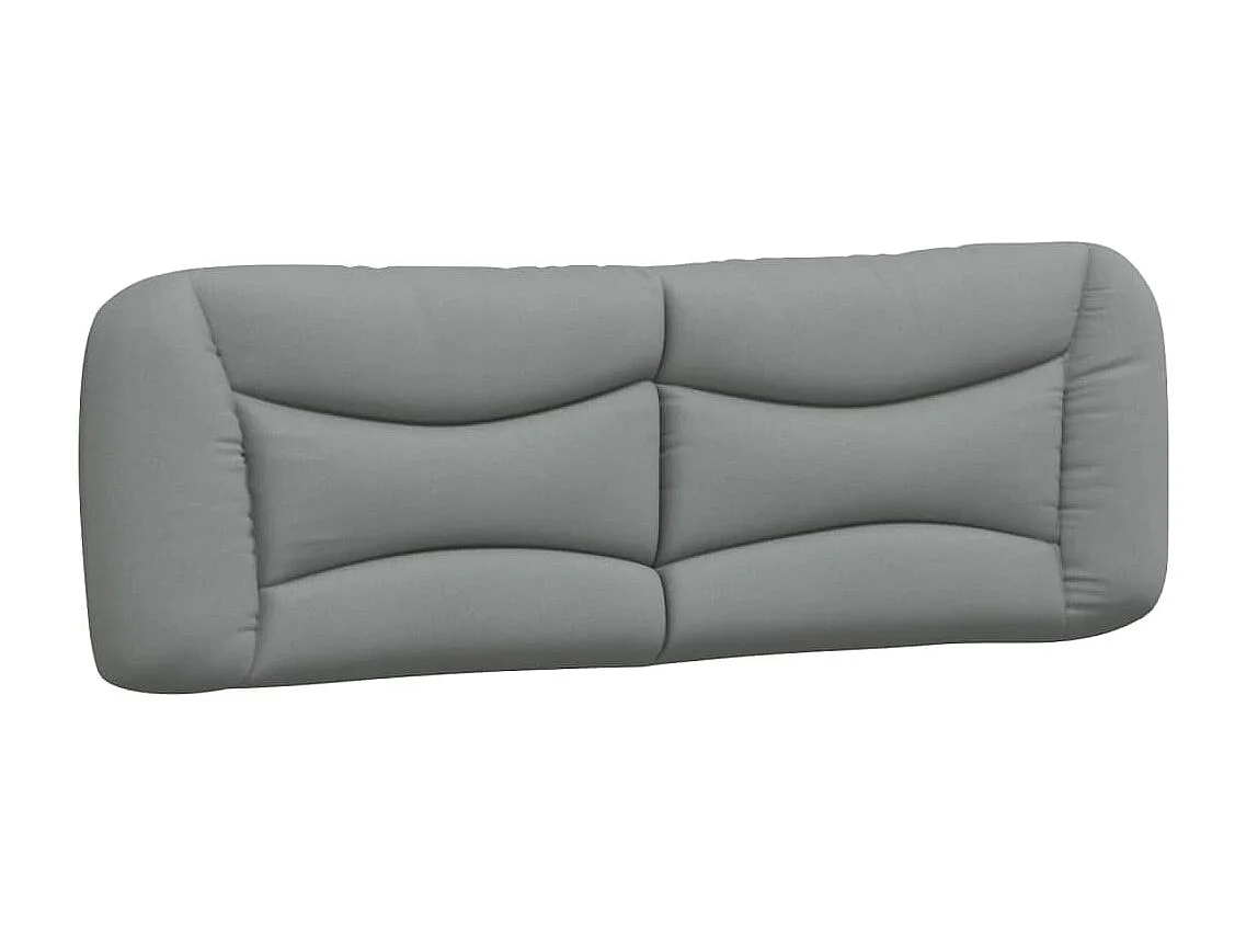 Cabecero de Cama | Cabezal de cama | Mueble de cabecero acolchado Hvar tela gris claro 160 cm