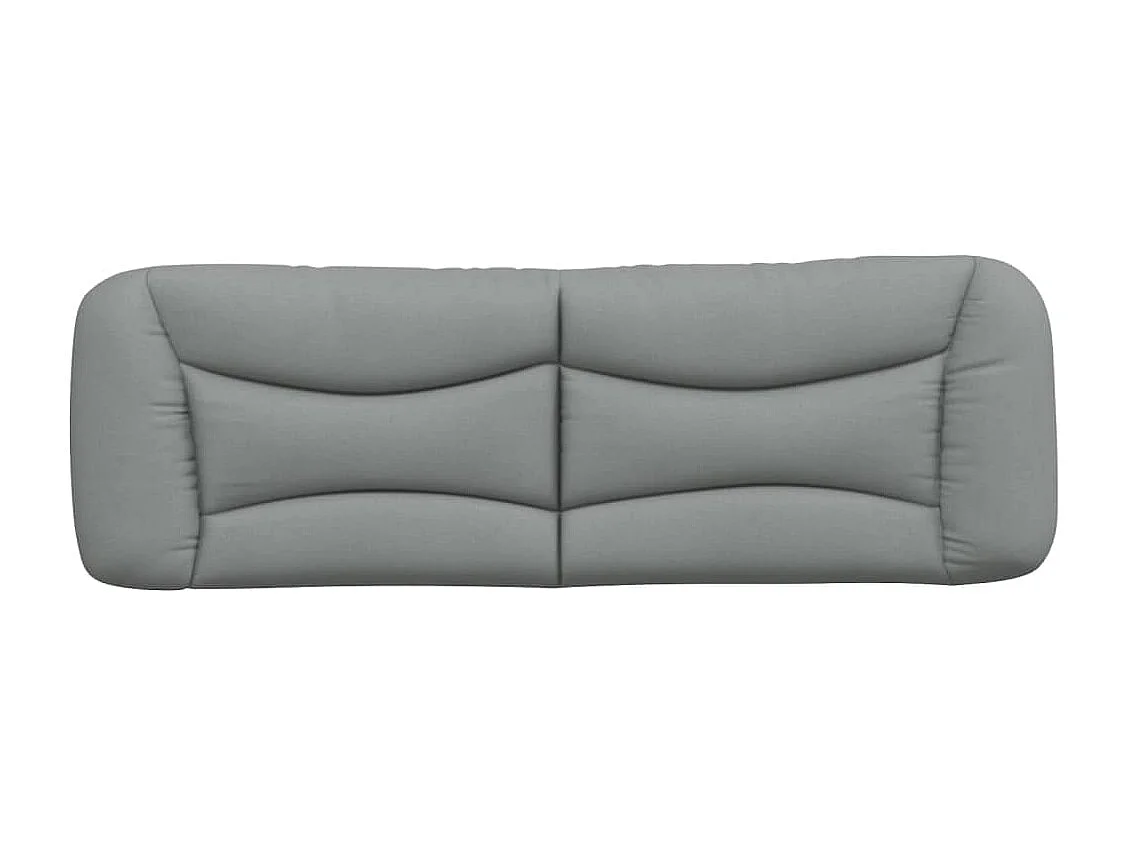 Cabecero de Cama | Cabezal de cama | Mueble de cabecero acolchado Hvar tela gris claro 160 cm