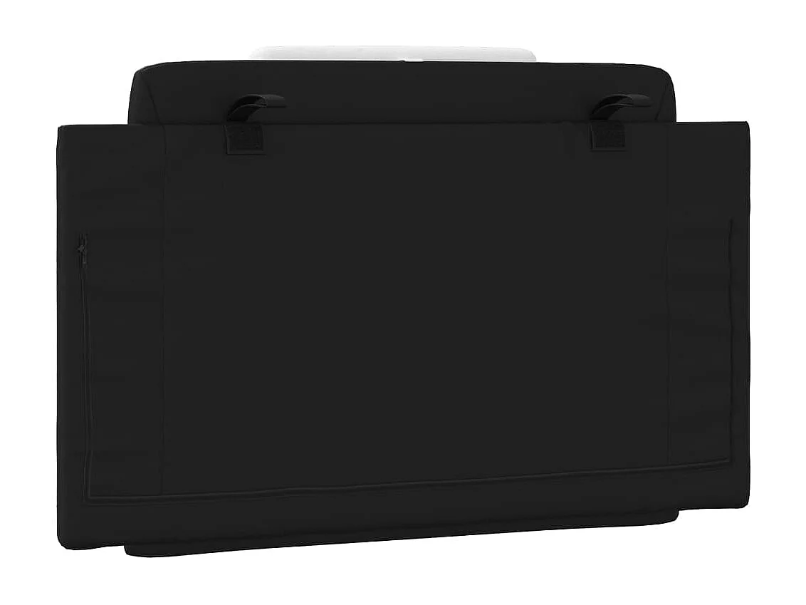 Cabecero de Cama | Cabezal de cama | Mueble de cabecero acolchado Viana cuero sintético negro y blanco 90 cm