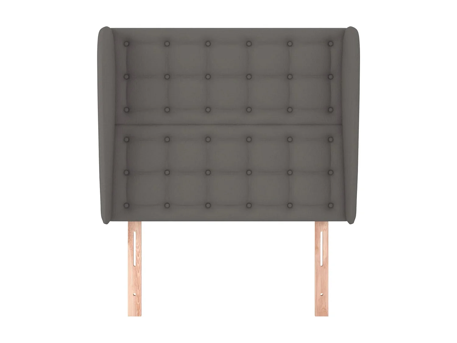 Tête de Lit | Panneau de tête pour lit Moderne avec oreilles Gris 83x23x118/128 cm Similicuir