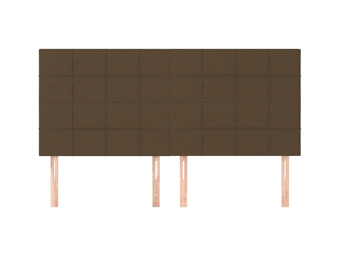 Têtes de lit | Panneaux de tête pour lit Moderne 4 pcs Marron Foncé 90x5x78/88 cm Tissu