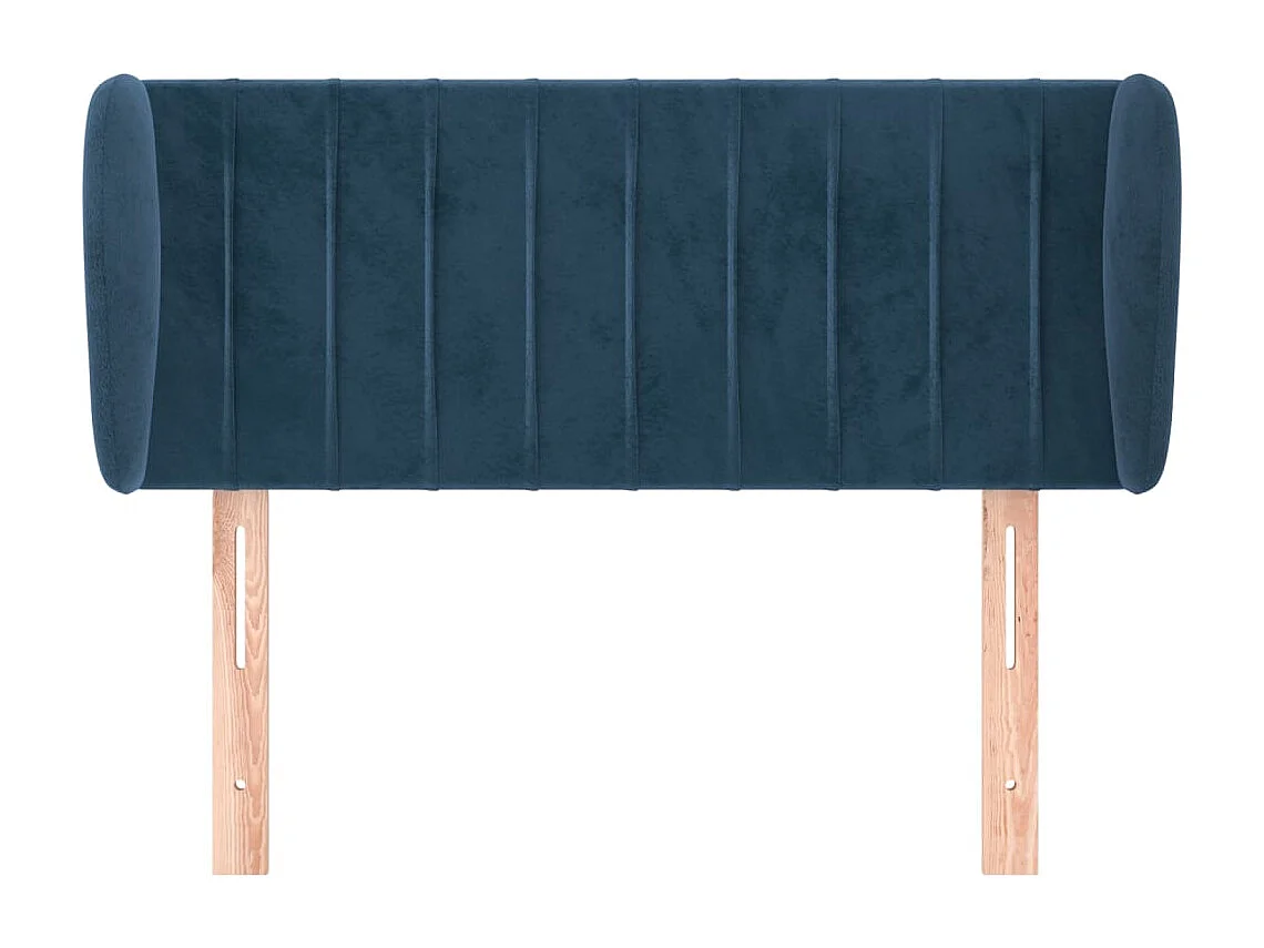 Mueble cabecero | Cabezal de cama | Cabecero de terciopelo azul oscuro 83x23x78/88 cm