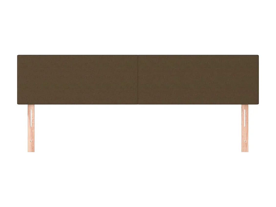Têtes de lit | Panneaux de tête pour lit Moderne 2 pcs Marron Foncé 90x5x78/88 cm Tissu