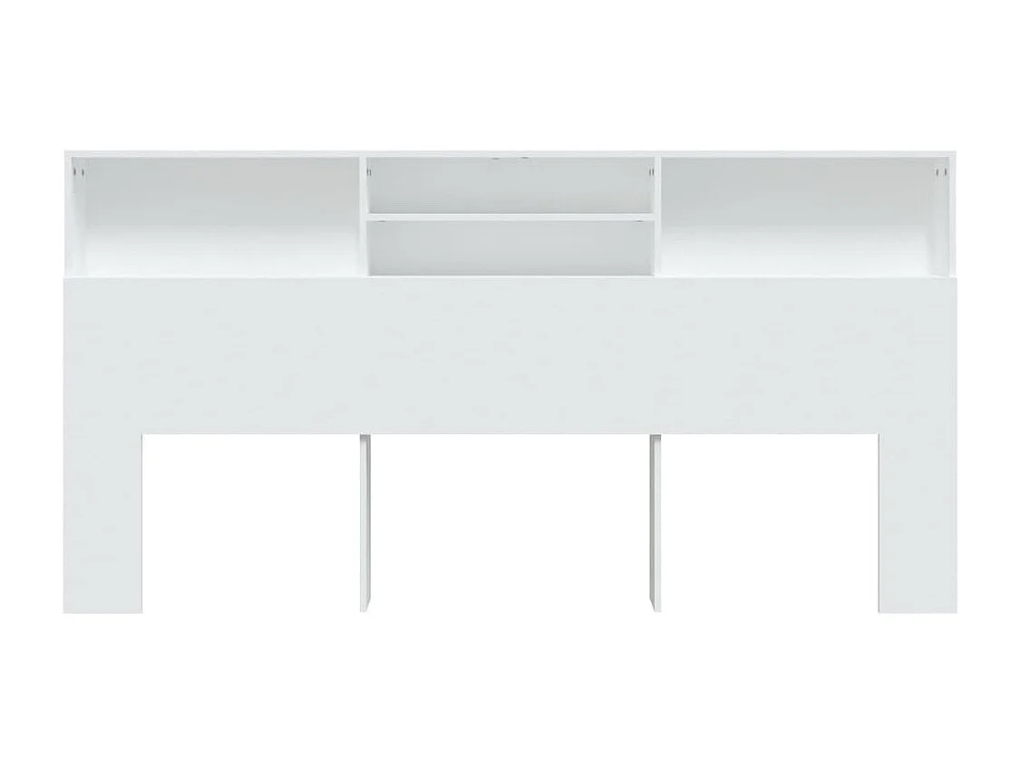 Tête de Lit avec rangement | Armoire de tête de lit Blanc 200x19x103,5 cm