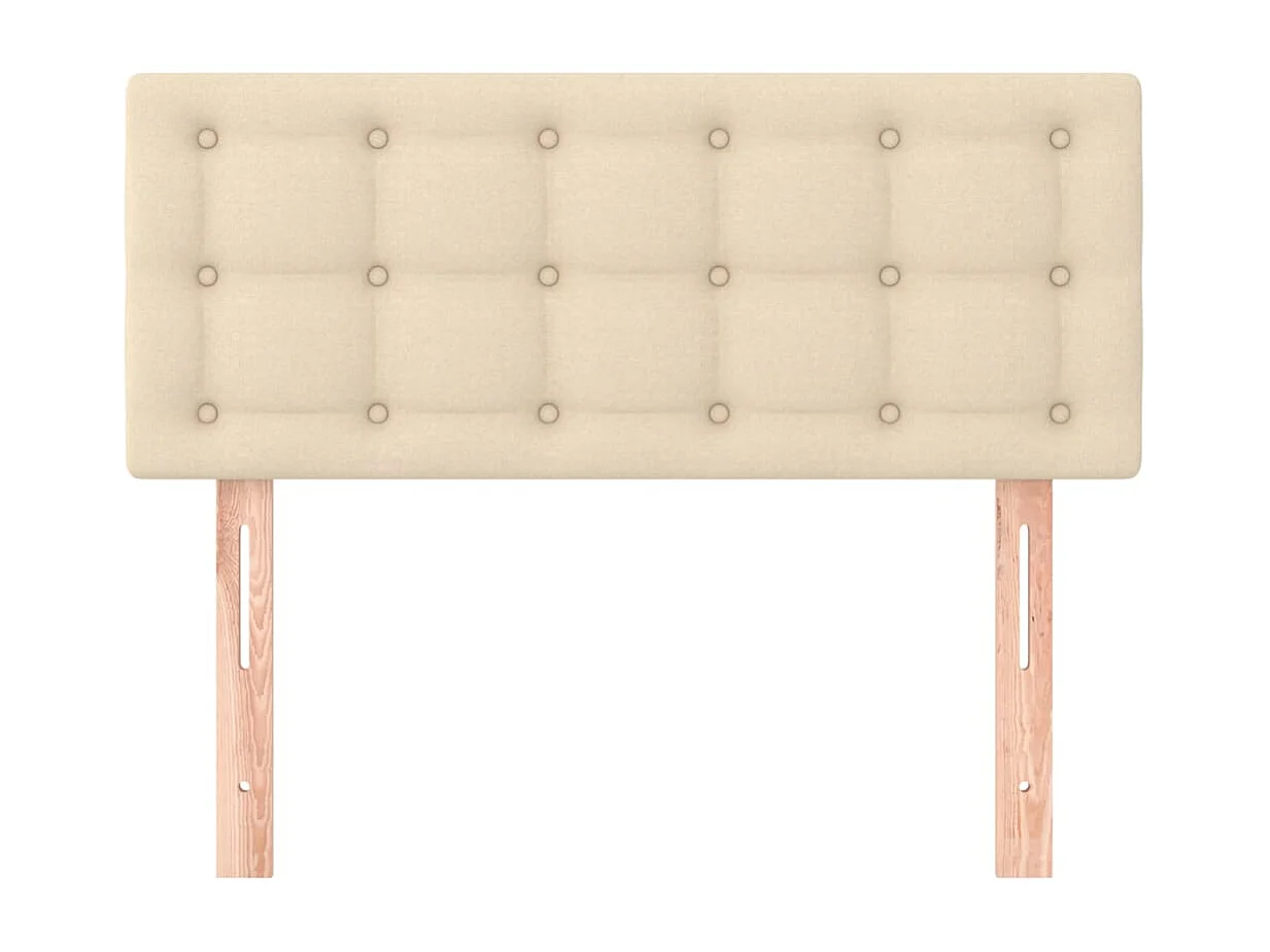 Mueble cabecero | Cabezal de cama | Cabecero de tela color crema 90x5x78/88 cm