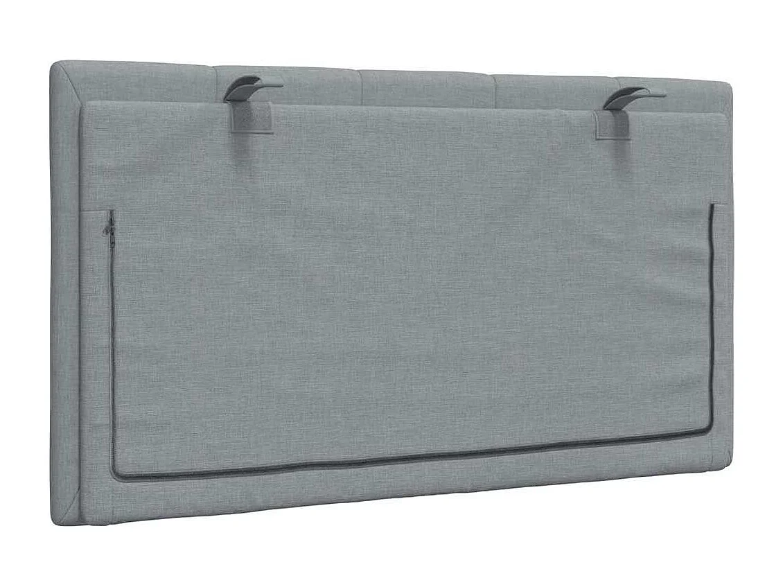 Cabecero de Cama | Cabezal de cama | Mueble de cabecero acolchado Hanko tela gris claro 90 cm