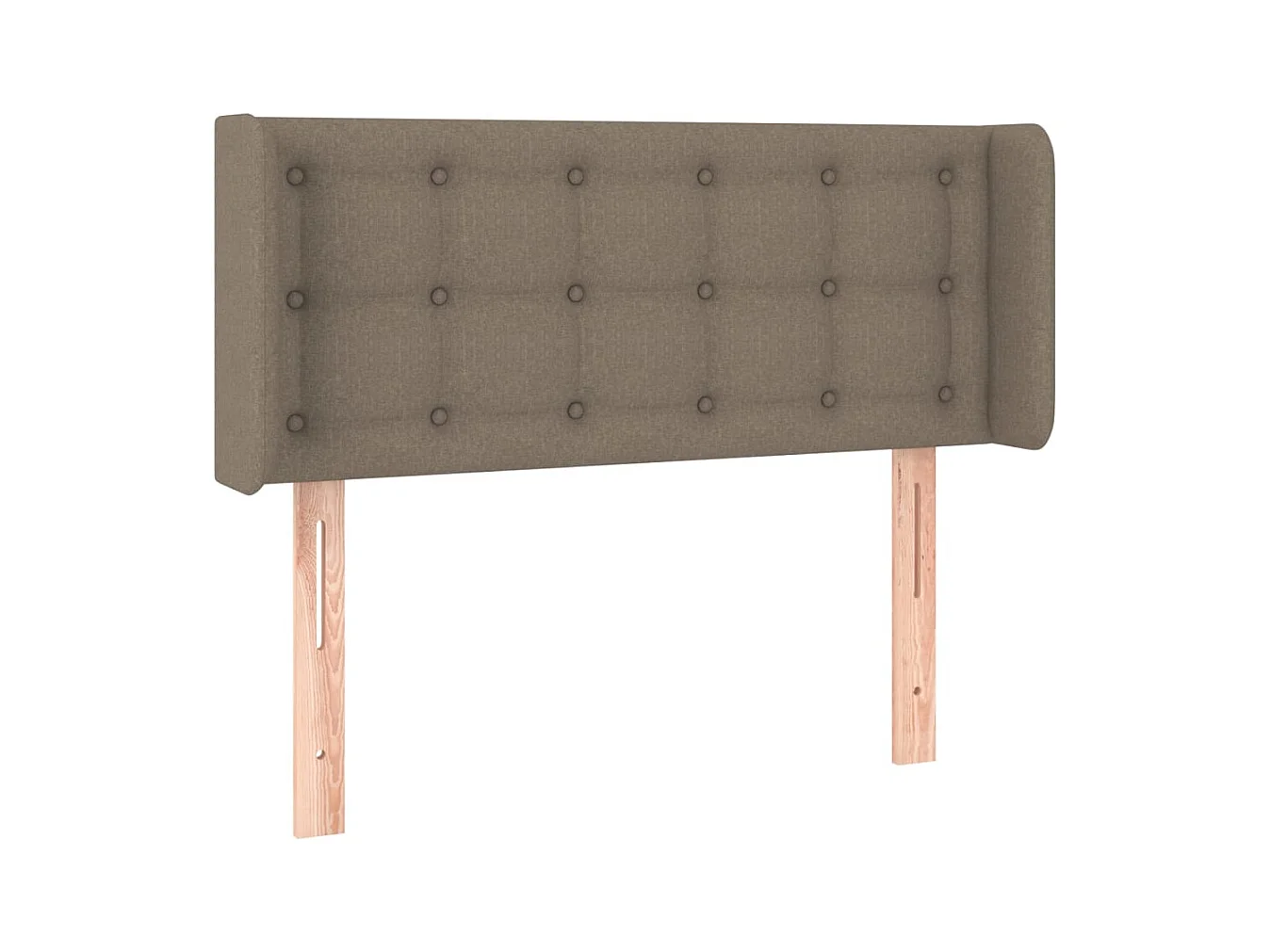 Mueble cabecero | Cabezal de cama | Cabecero con LED de tela gris taupe 103x16x78/88 cm