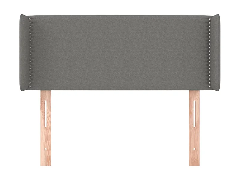 Tête de Lit | Panneau de tête pour lit Moderne avec oreilles Gris foncé 103x16x78/88 cm Tissu