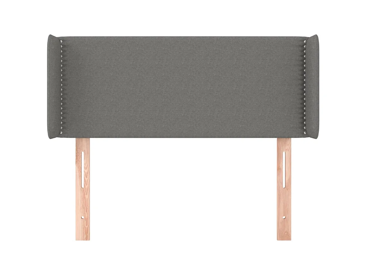 Mueble cabecero | Cabezal de cama | Cabecero de tela gris oscuro 103x16x78/88 cm