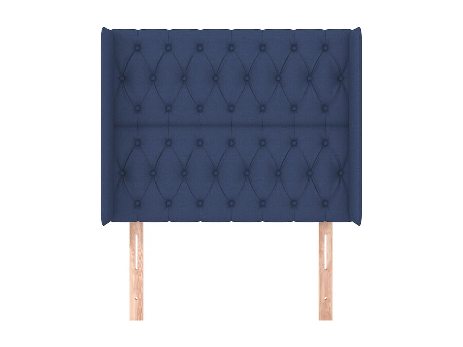 Tête de Lit | Panneau de tête pour lit Moderne avec oreilles Bleu 93x16x118/128 cm Tissu