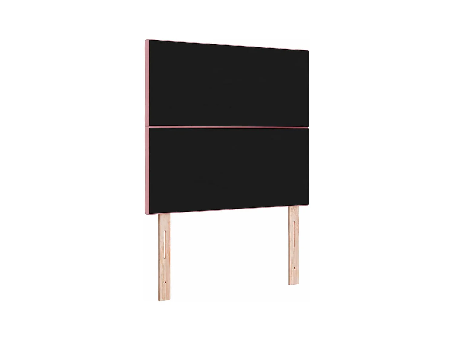Mueble cabecero | Cabecero | Cabezal de cama Montaje en la pared Geométrico Rosa 100 cm Terciopelo