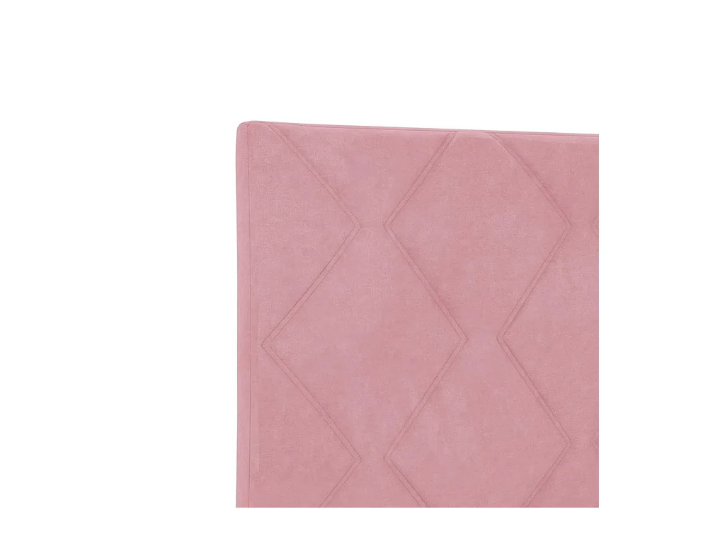 Mueble cabecero | Cabecero | Cabezal de cama Montaje en la pared Geométrico Rosa 100 cm Terciopelo