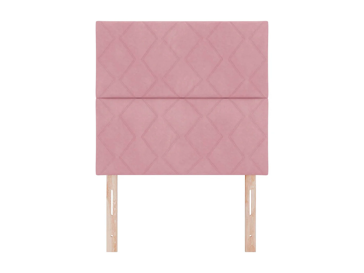 Tête de lit Montage mural | Panneau de tête pour lit Moderne  Géométrique Rose 100 cm Velours