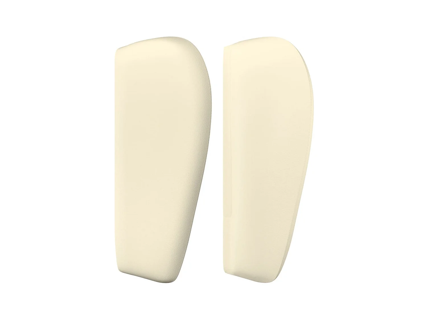 Tête de Lit | Panneau de tête pour lit Moderne avec oreilles Crème 183x23x78/88 cm Similicuir