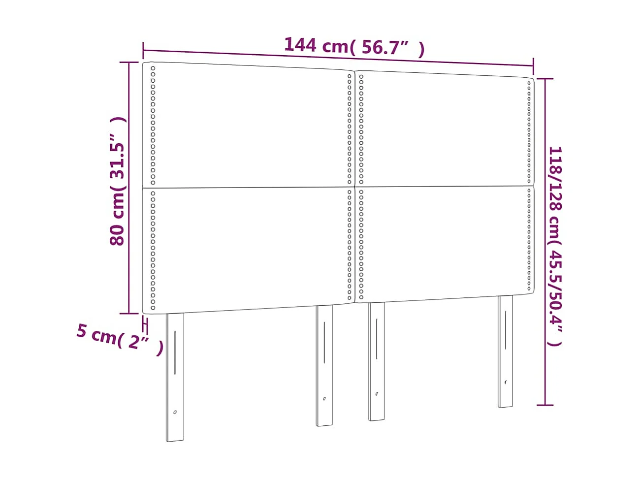 Têtes de lit | Panneaux de tête pour lit Moderne 4 pcs Gris foncé 72x5x78/88 cm Velours