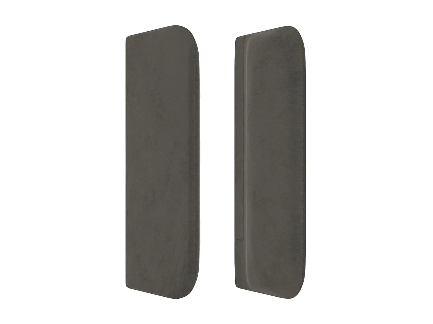 Mueble cabecero | Cabezal de cama | Cabecero de terciopelo gris oscuro 163x16x78/88 cm