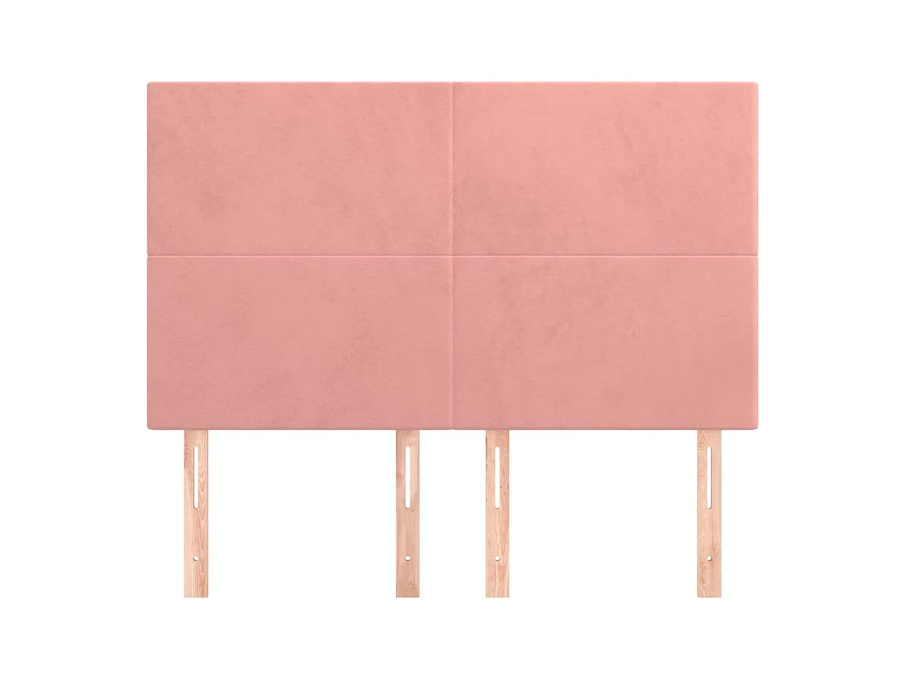 Cabeceros | Cabezal de cama | Mueble de cabecero 4 unidades terciopelo rosa 72x5x78/88 cm