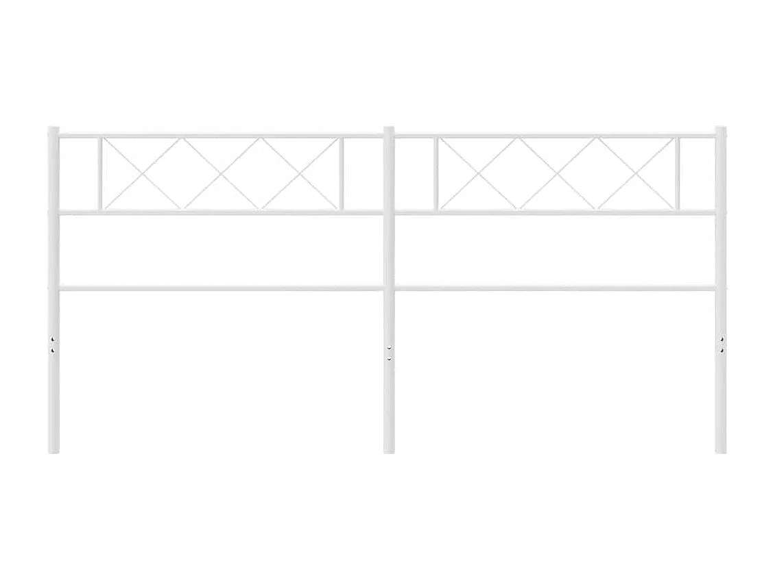 Mueble cabecero | Cabezal de cama | Cabecero de metal blanco 193 cm