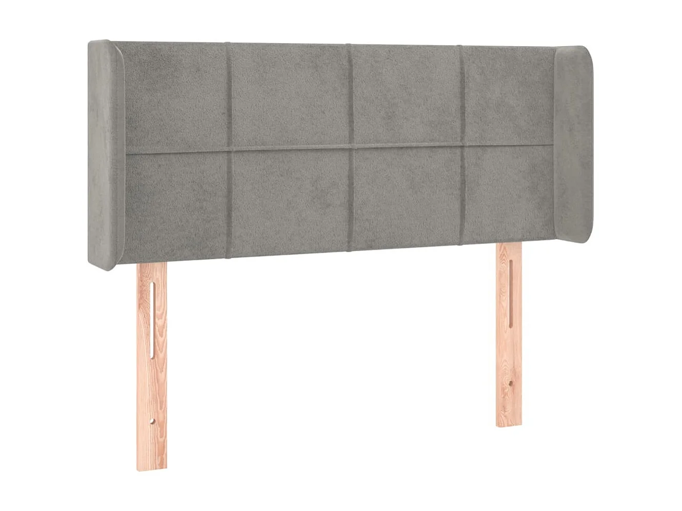 Hoofdbord | Hoofdeinde LED 103x16x78/88 cm fluweel lichtgrijs
