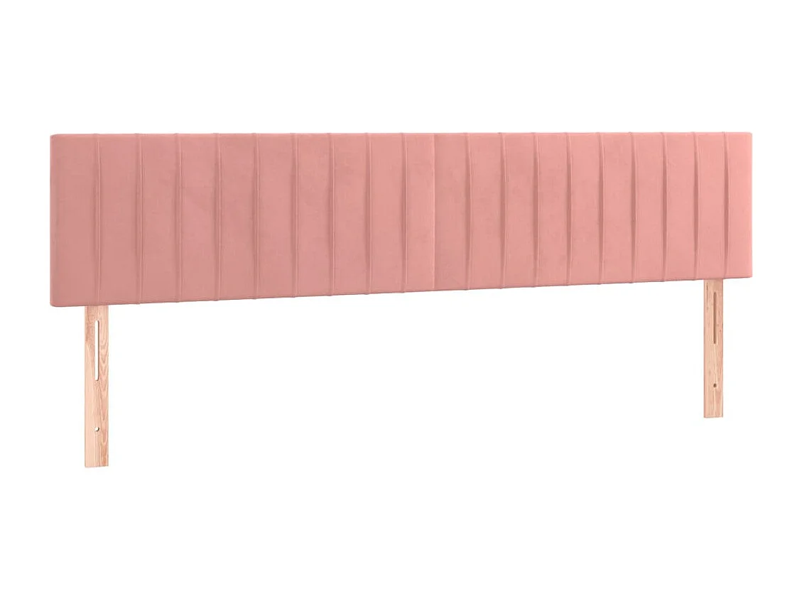 Hoofdbord | Hoofdeinde LED 160x5x78/88 cm fluweel roze
