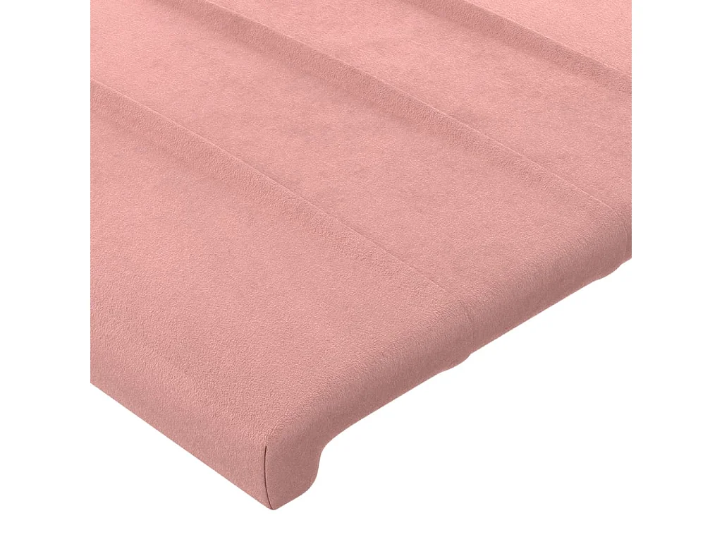 Hoofdbord | Hoofdeinde LED 160x5x78/88 cm fluweel roze