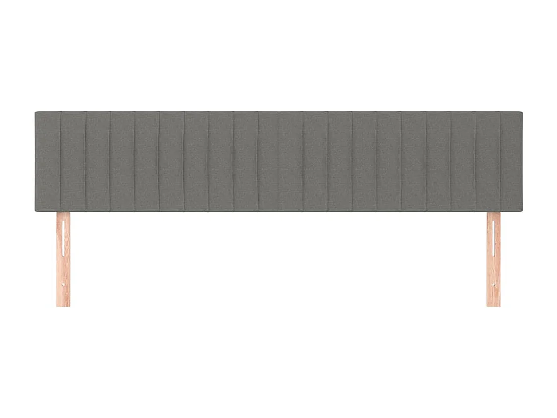 Têtes de lit | Panneaux de tête pour lit Moderne 2 pcs Gris foncé 90x5x78/88 cm Tissu