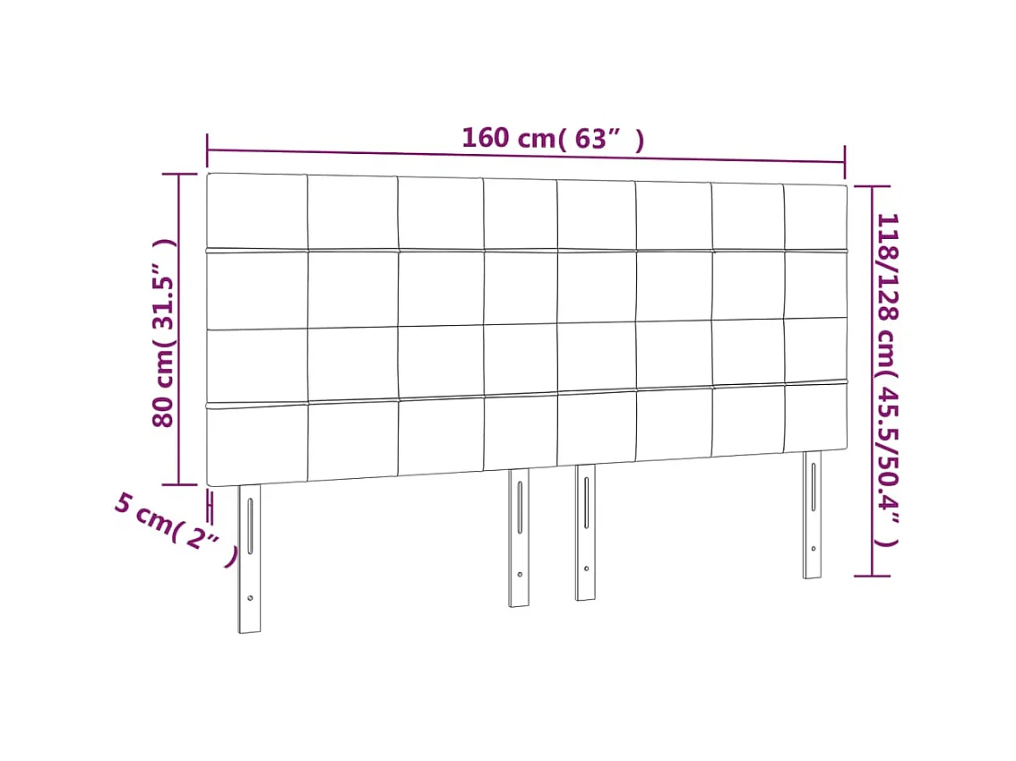 Cabecero | Cabezal de Cama | Mueble cabecero con luces LED terciopelo gris claro 160x5x118/128 cm