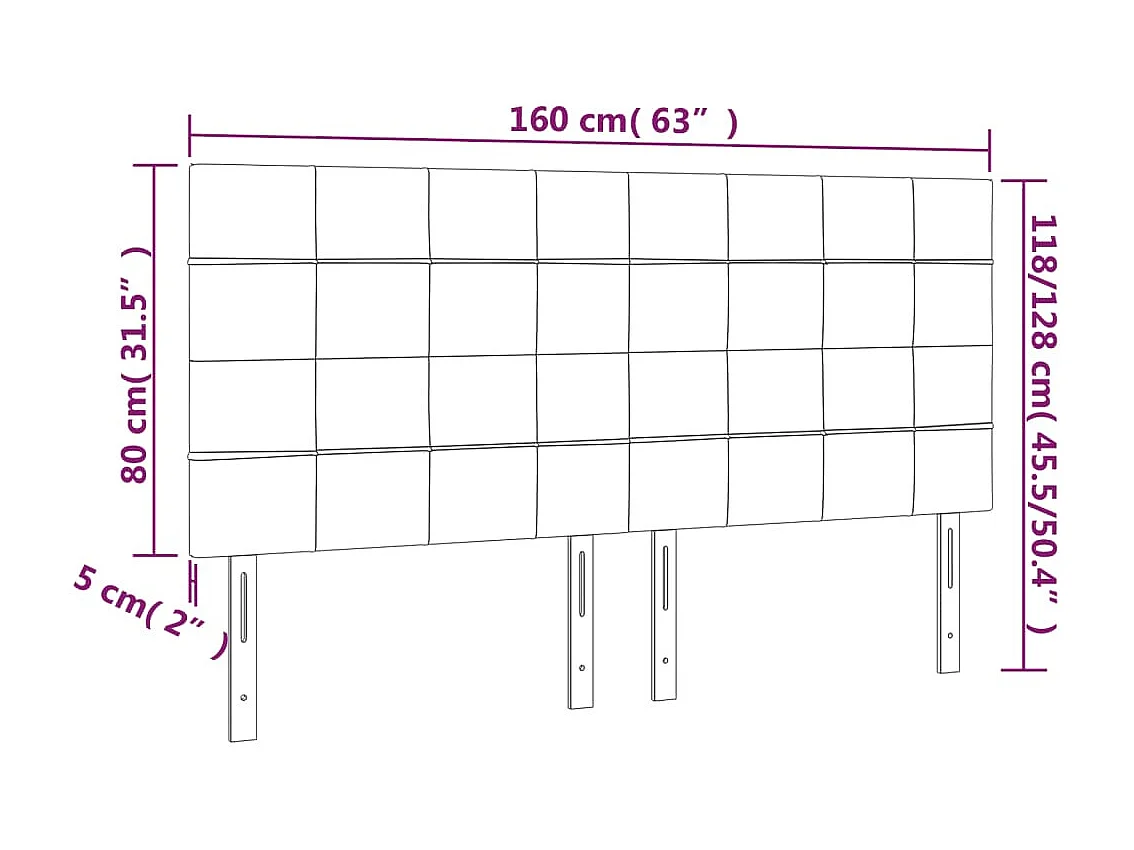 Cabecero | Cabezal de Cama | Mueble cabecero con luces LED terciopelo gris claro 160x5x118/128 cm