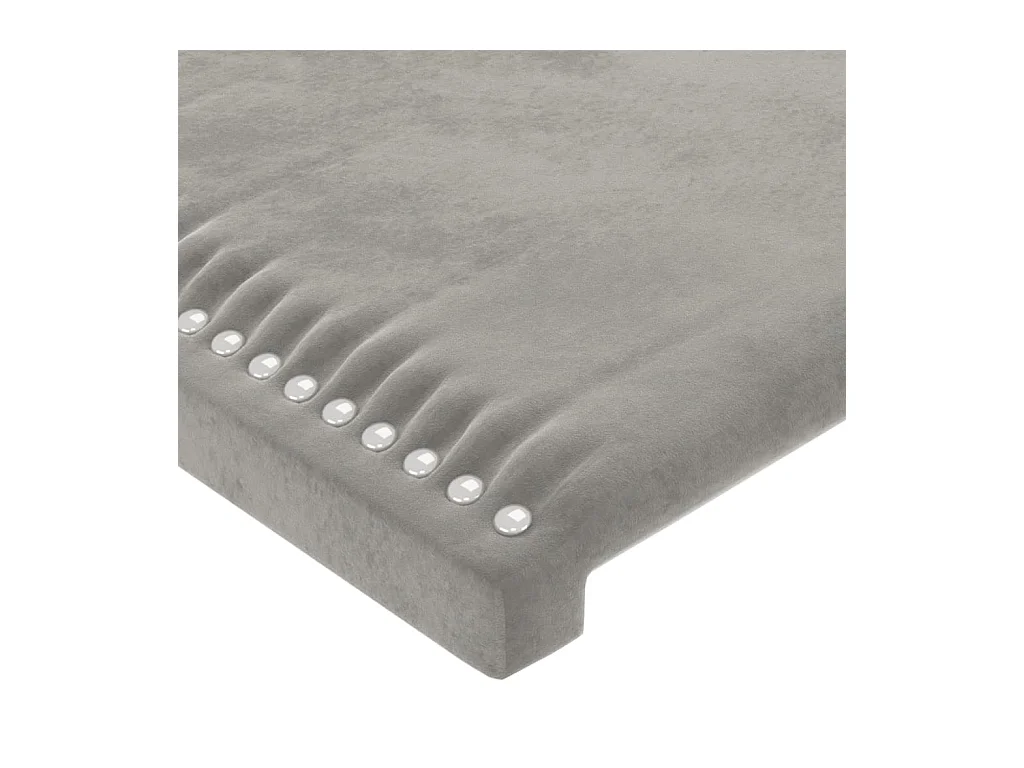 Cabeceros | Cabezal de cama | Mueble de cabecero 4 unidades terciopelo gris claro 72x5x78/88 cm