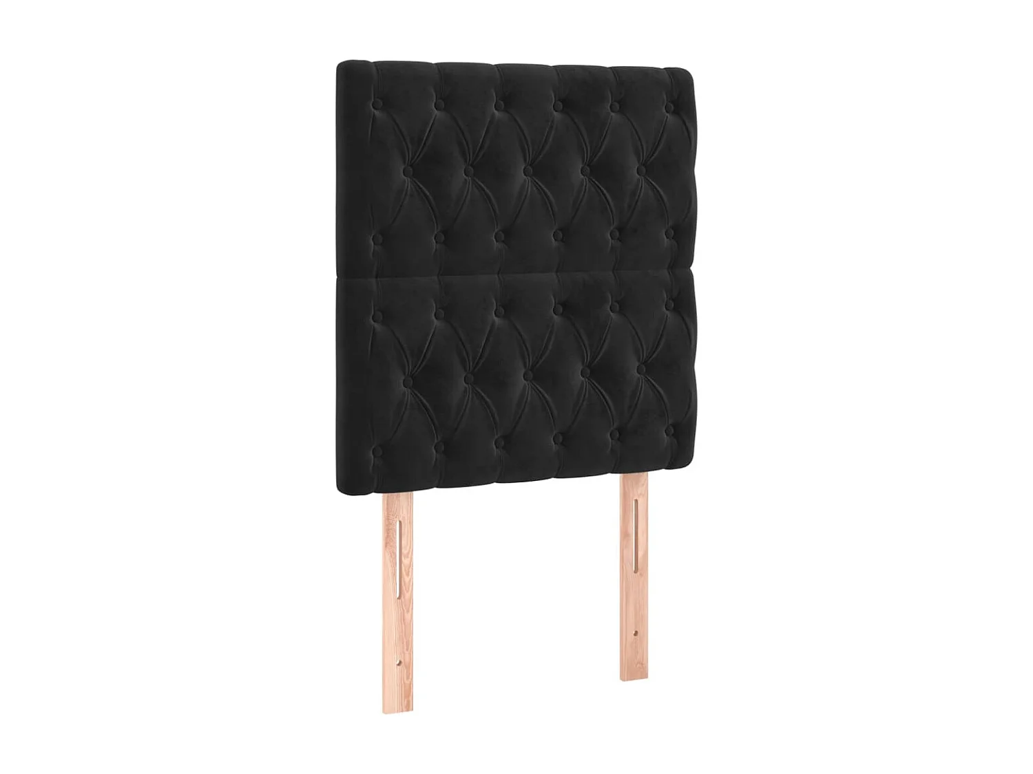Hoofdbord | Hoofdeinde LED 80x7x118/128 cm fluweel zwart